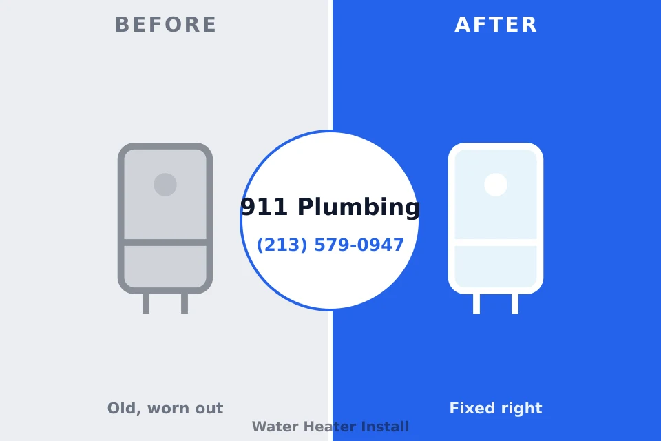 Before and after: plumbing repair Cottage Grove, WI